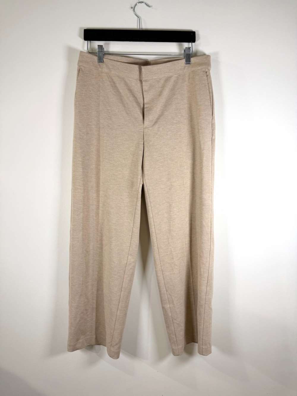 J. Jill Neutral Beige Knit Wide-Leg Trousers